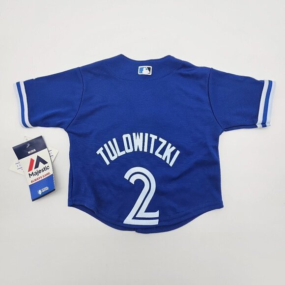 NEW TORONTO BLUE JAYS MLB BASEBALL MAJESTIC KIDS JERSEY - 12M - #2 Tulowitzki - Picture 7 of 12